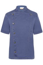 Veste de cuisine manches courtes style jeans – Bild 3