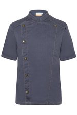 Veste de cuisine manches courtes style jeans – Bild 2