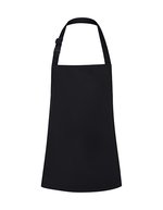 Children's Basic Bib Apron with Buckle – Black (ca. Pantone 419C)