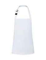 Children's Basic Bib Apron with Buckle – White