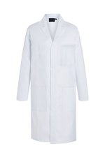 Herrenkittel mit verdeckter Knopfleiste – White