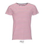 SOL´S Gestreiftes Rundhals T-Shirt "Miles, White/Navy S, L01398 – Bild 3