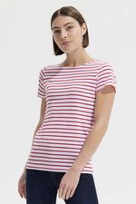 SOL´S Gestreiftes Rundhals T-Shirt Miles, White/Navy XS, L01399 – Bild 1