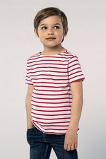 SOL´S Gestreiftes Kinder T-Shirt Miles Baumwolle, White/Navy 4 Jahre (96/104), L01400 – Bild 1