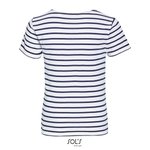 SOL´S Gestreiftes Kinder T-Shirt Miles Baumwolle, White/Navy 4 Jahre (96/104), L01400 – Bild 4