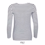 SOL´S Gestreiftes Langarmshirt mit Chambray-Details, White/Navy XS, L01403 – Bild 4