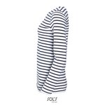 SOL´S Gestreiftes Langarmshirt mit Chambray-Details, White/Navy XS, L01403 – Bild 5