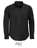 SOL´S Langarmhemd Blake aus Popeline-Stretch, Black S, L01426 – Bild 2