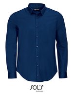 SOL´S Langarmhemd Blake aus Popeline-Stretch, Black S, L01426 – Blu scuro