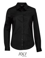 SOL´S Langarm Stretch Hemd Blake für Damen – Black
