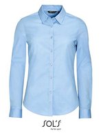 SOL´S Langarm Stretch Hemd Blake für Damen – Light Blue