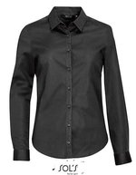 SOL´S Camicia stretch maniche lunghe Blake da donna, White XXL, L01427 – Titanium Grey