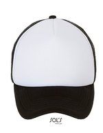 SOL´S Trendige Netz-Cap mit verstellbarem Verschluss, Black One Size, L01668 – Blanc/Noir