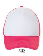 SOL´S Trendige Netz-Cap mit verstellbarem Verschluss, Black One Size, L01668 – Blanc/Neon Corail