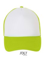 SOL´S Trendige Netz-Cap mit verstellbarem Verschluss, Black One Size, L01668 – Blanc/Vert neon