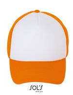 SOL´S Trendige Netz-Cap mit verstellbarem Verschluss, Black One Size, L01668 – Blanc/Orange neon