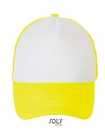 SOL´S Trendige Netz-Cap mit verstellbarem Verschluss, Black One Size, L01668 – Blanc/Jaune neon
