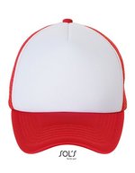 SOL´S Trendige Netz-Cap mit verstellbarem Verschluss, Black One Size, L01668 – Blanc/Rouge