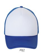 SOL´S Trendige Netz-Cap mit verstellbarem Verschluss, Black One Size, L01668 – Blanc/Bleu royal 241