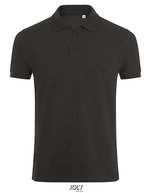 SOL´S Poloshirt Phoenix mit Rippkragen für Herren, White S, L01708 – Charcoal Melange