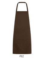 SOL´S Gramercy Schürze mit Vordertasche, Black 80 x 63 cm, L01744 – Chocolate