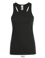 SOL´S Racerback Tank Top aus Baumwolle, White XS, L01826 – Deep Black
