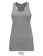 SOL´S Racerback Tank Top aus Baumwolle, White XS, L01826 – Grey Melange