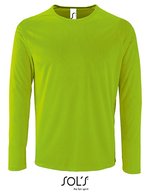 SOL´S Men´s Long Sleeve Sports T-Shirt Sporty Neon Yellow S (L02071) – Neon Green