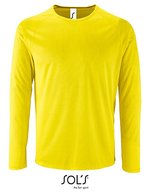 SOL´S Men´s Long Sleeve Sports T-Shirt Sporty Neon Yellow S (L02071) – Neon Yellow