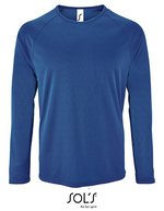 SOL´S Men´s Long Sleeve Sports T-Shirt Sporty Aqua M (L02071), L02071 – Blu reale 241