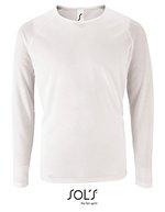 SOL´S Men´s Long Sleeve Sports T-Shirt Sporty Aqua M (L02071), L02071 – Bianco