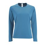SOL´S Langarm Sport T-Shirt Neonfarben für Damen, Black M, L02072 – Bild 3