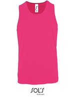 SOL´S Sport Tank Top aus Polyester für Herren, Black L, L02073 – Neon Pink