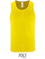 SOL´S Sport Tank Top aus Polyester für Herren, Black L, L02073 – Neon Yellow