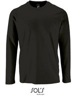 SOL´S Langarm T-Shirt Imperial Baumwolle für Herren, White XS, L02074 – Deep Black