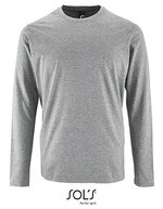 SOL´S Langarm T-Shirt Imperial Baumwolle für Herren, White XS, L02074 – Grey Melange