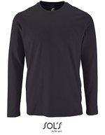 SOL´S Langarm T-Shirt Imperial Baumwolle für Herren, White XS, L02074 – Mouse Grey (Solid)