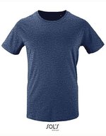 SOL´S Kurzarm T-Shirt Milo aus Bio-Baumwolle, Bottle Green XS, L02076 – Heather Denim