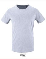 SOL´S Kurzarm T-Shirt Milo aus Bio-Baumwolle, Bottle Green XS, L02076 – Heather Sky