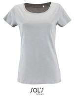 SOL´S T-Shirt Milo aus Bio-Baumwolle für Damen, Bottle Green S, L02077 – Pure Grey