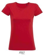 SOL´S T-Shirt Milo aus Bio-Baumwolle für Damen, Bottle Green S, L02077 – Red