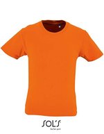 SOL´S T-Shirt Milo aus Bio-Baumwolle für Kinder, Bottle Green 2 Jahre (86/94), L02078 – Orange