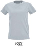 SOL´S Rundhals T-Shirt aus Baumwolle für Damen, Charcoal Melange S, L02080 – Pur Gris