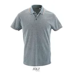 SOL´S Polo Shirt Paname mit Streifen für Herren, Heather Black S, L02081 – Bild 3