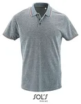 SOL´S Polo Shirt Paname mit Streifen für Herren, Heather Light Jeans M, L02081 – Bild 1