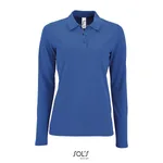 SOL´S Langarm Piqué Poloshirt mit Knopfleiste für Damen, Charcoal Melange S, L02083 – Bild 3