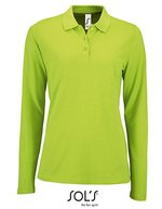 SOL´S Langarm Piqué Poloshirt mit Knopfleiste für Damen – Apple Green