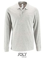 SOL´S Long Sleeve Polo Shirt in Cotton for Men, White XXL, L02087 – Ash (Heather)