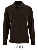 SOL´S Long Sleeve Polo Shirt in Cotton for Men, White XXL, L02087 – Black