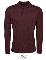 SOL´S Long Sleeve Polo Shirt in Cotton for Men, White XXL, L02087 – Heather Oxblood